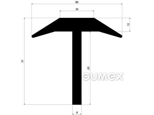 GUMOVÉ PROFILY TVARU "T" - EPDM